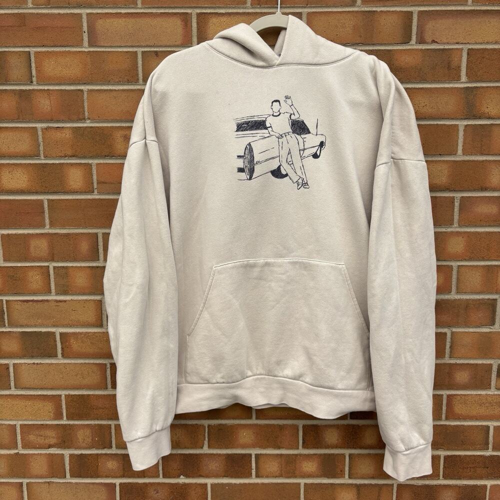 Bleachers Album Hoodie Cream Black Double Sided Print Unisex XL